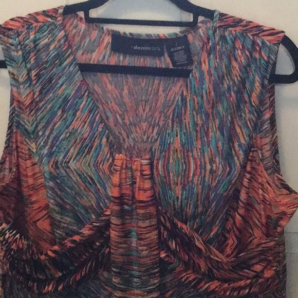 Ladies Multi Coloured Maxi Dress Size 14 - Picture 2 of 3